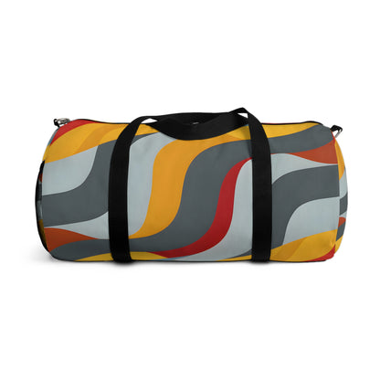 Crimson Gold Waves Duffel Bag