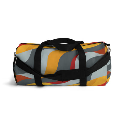 Crimson Gold Waves Duffel Bag