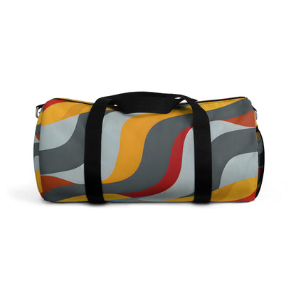 Crimson Gold Waves Duffel Bag