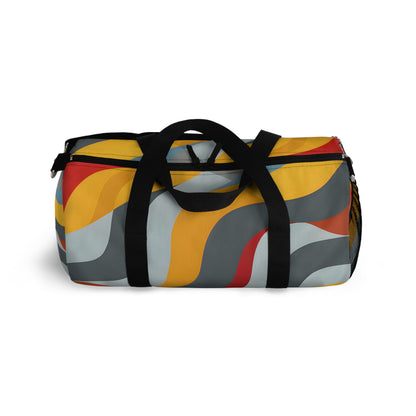 Crimson Gold Waves Duffel Bag