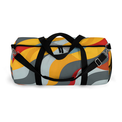 Crimson Gold Waves Duffel Bag