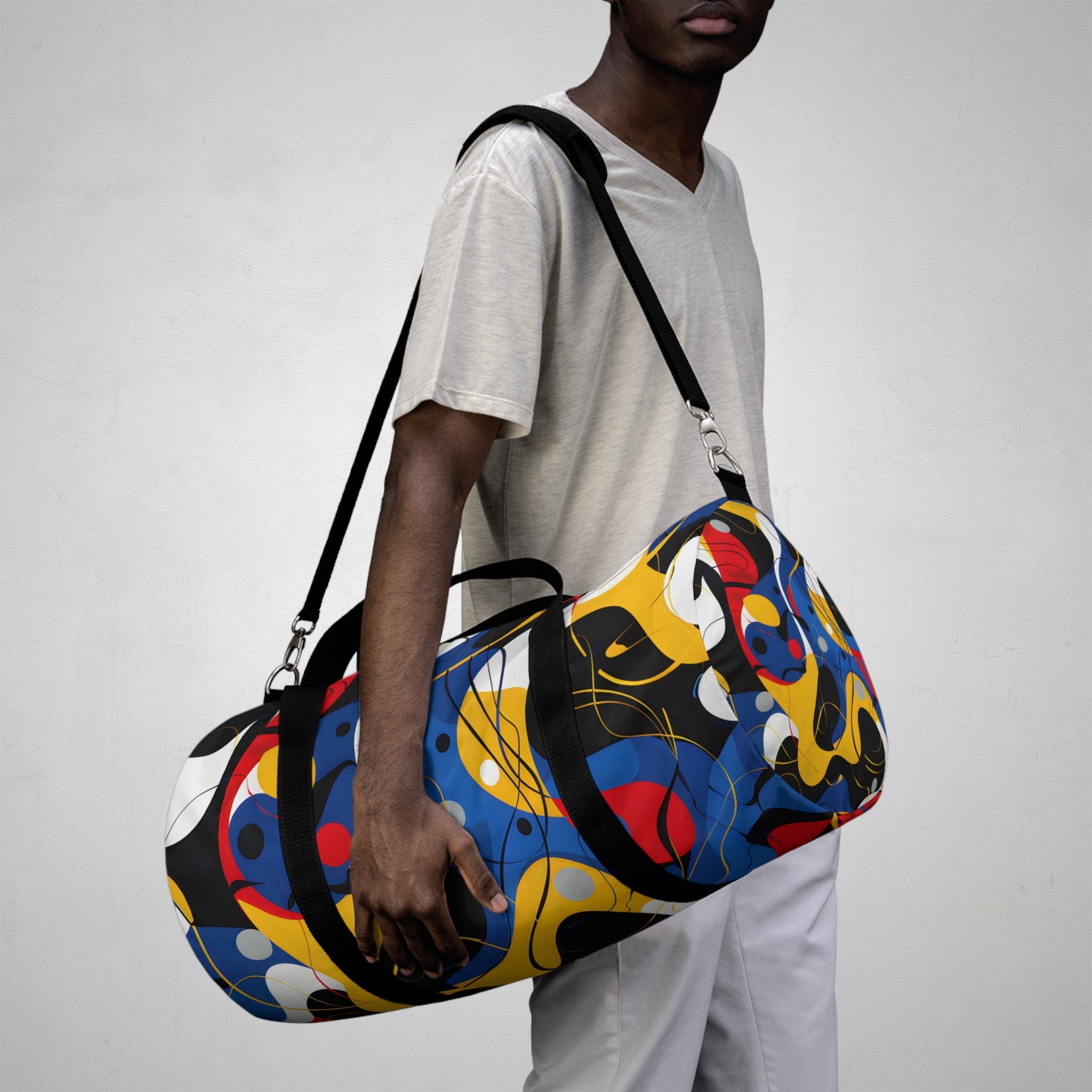 Abstract Blue Duffel Bag - Duffel Pro