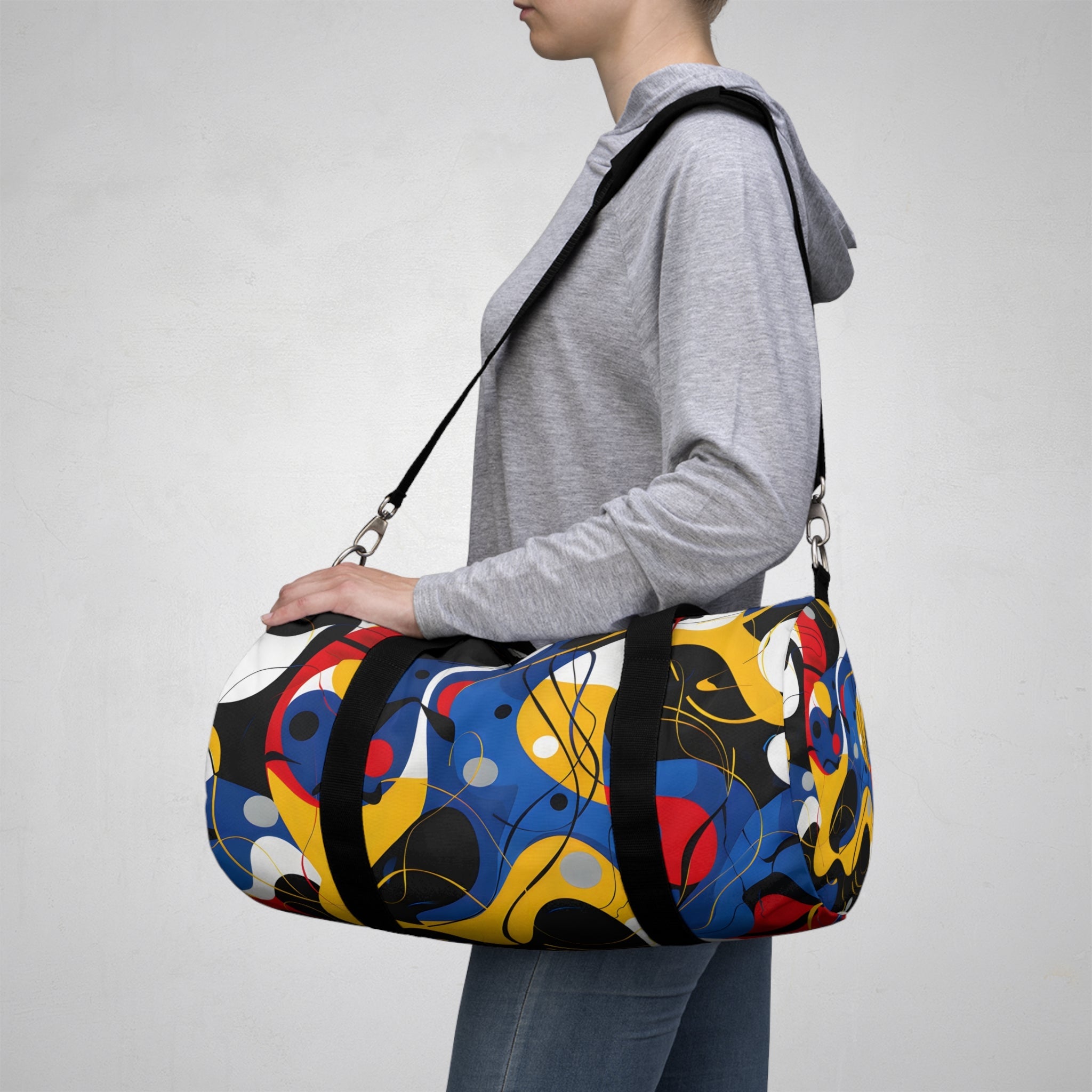 Abstract Blue Duffel Bag - Duffel Pro