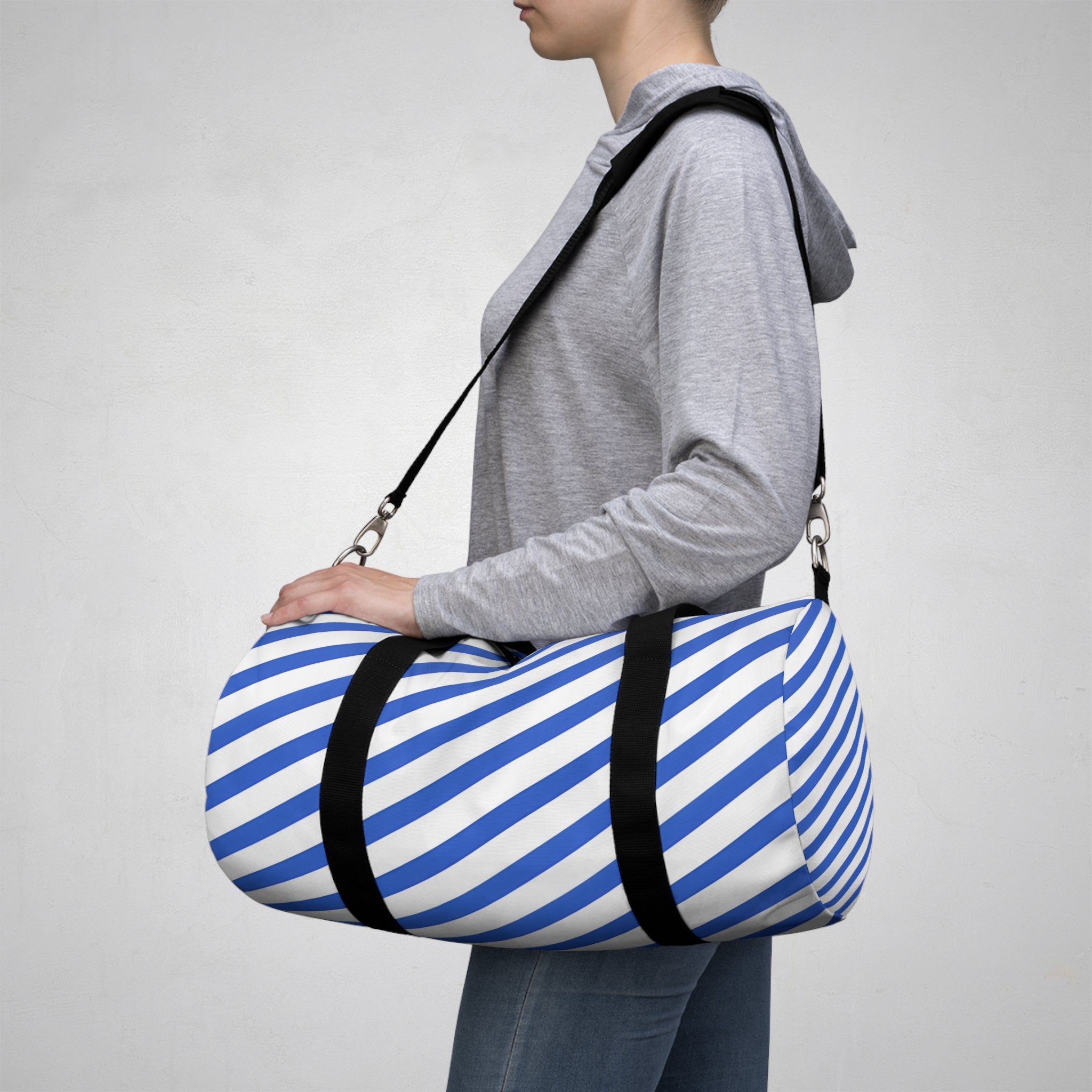 Blue Stripes Duffel Bag - Duffel Pro