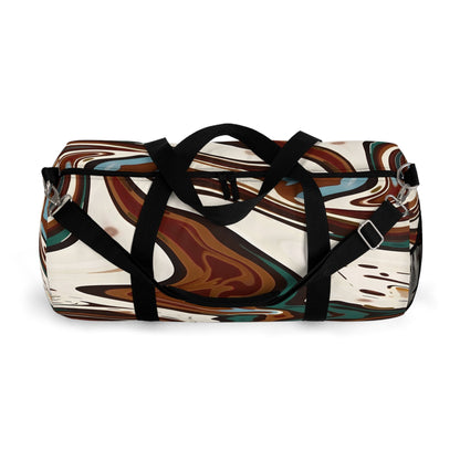 Burnt Sienna Cream Waves Duffel Bag - Duffel Pro