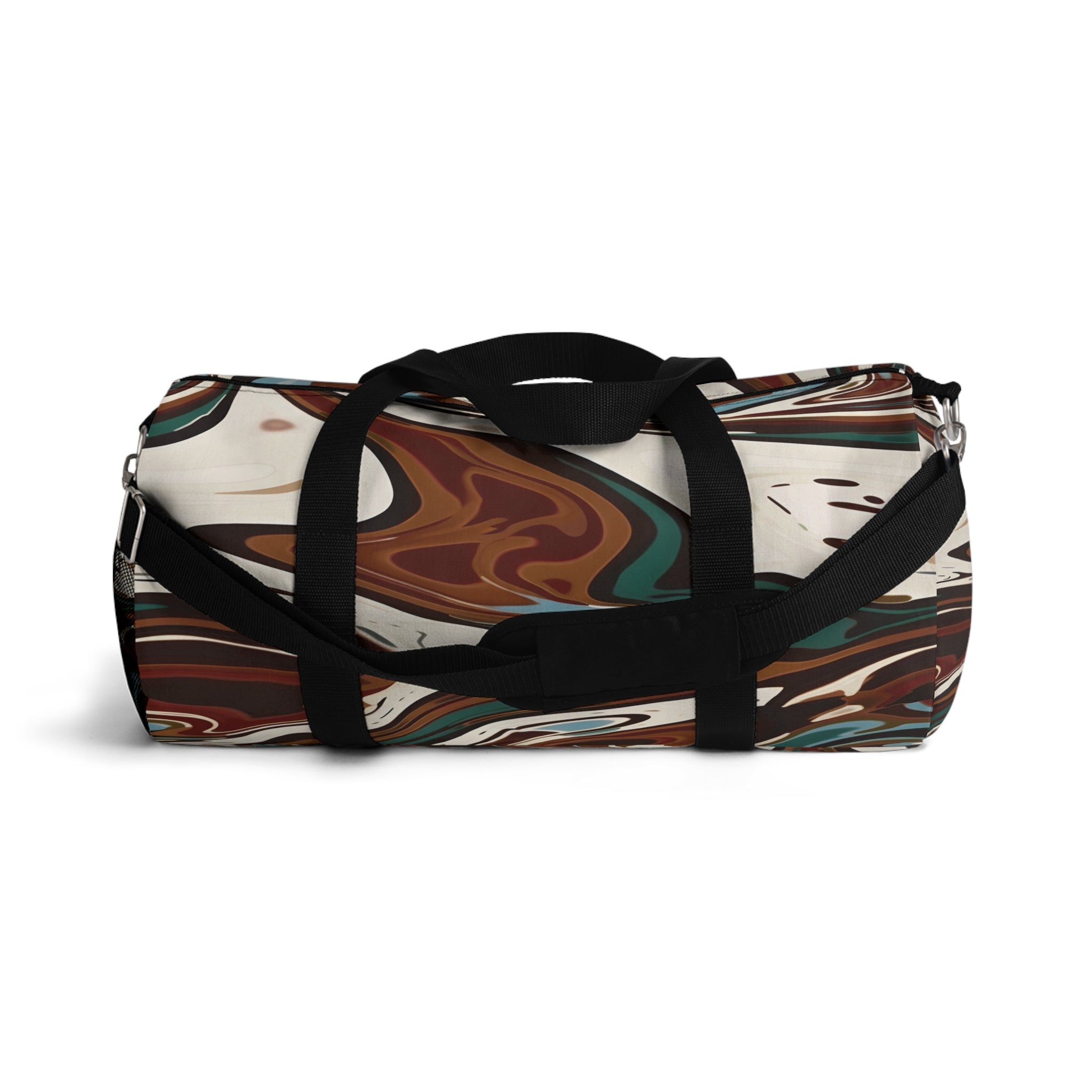 Burnt Sienna Cream Waves Duffel Bag - Duffel Pro