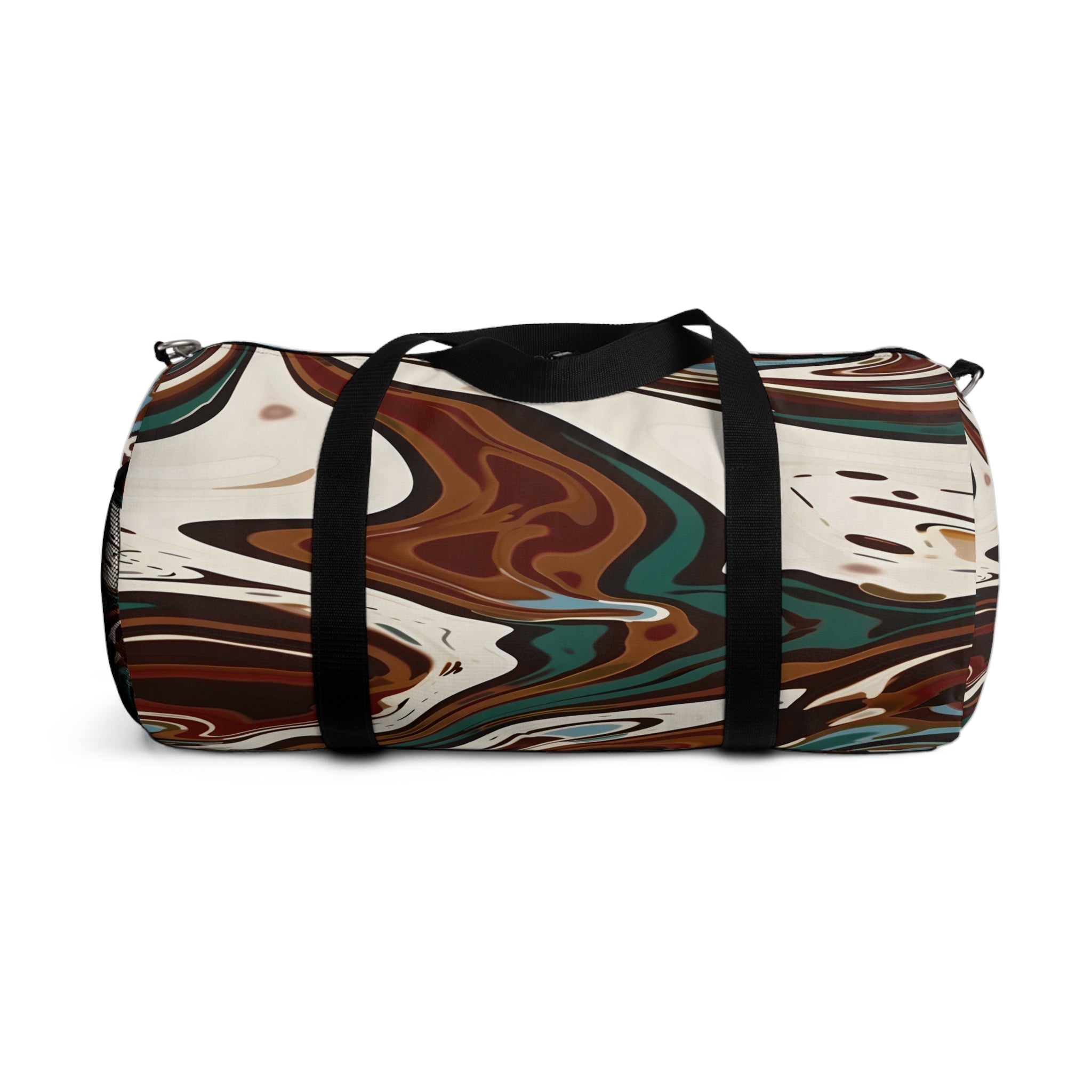 Burnt Sienna Cream Waves Duffel Bag - Duffel Pro