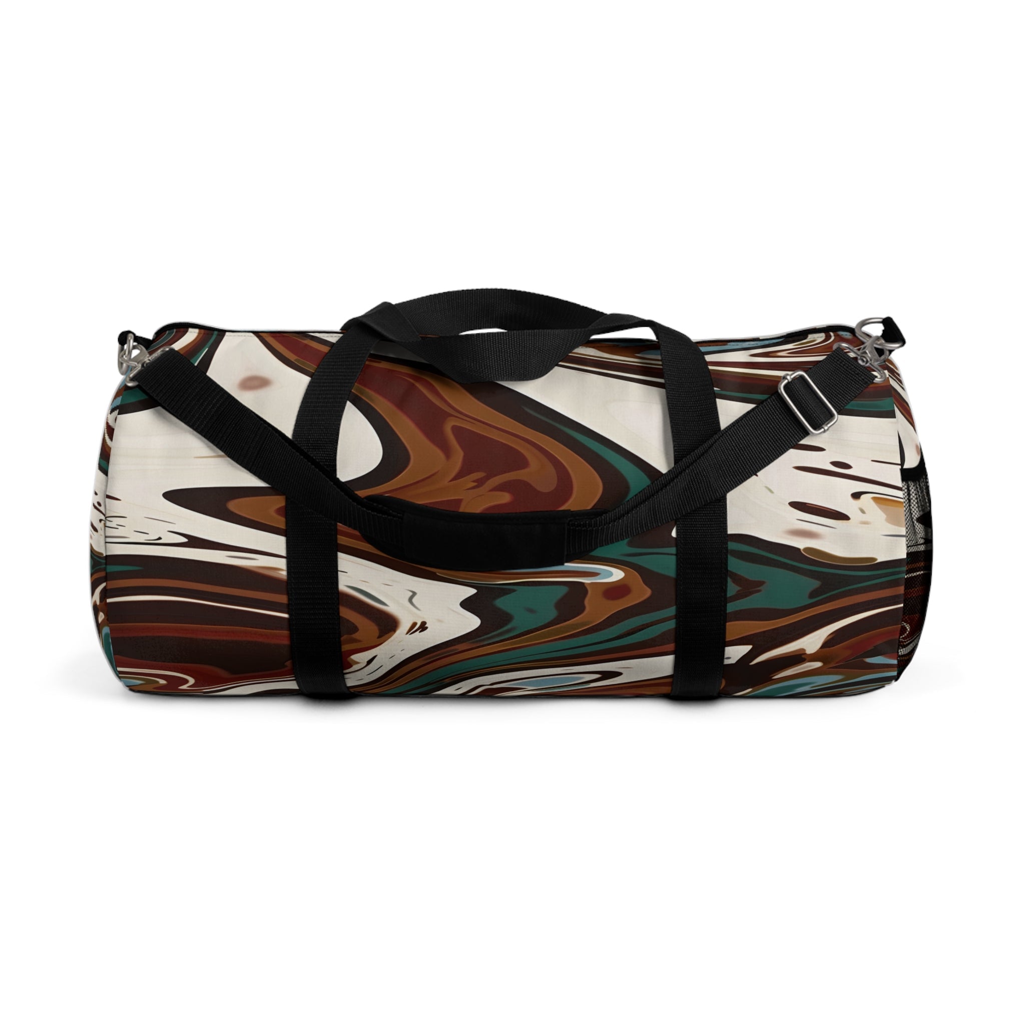 Burnt Sienna Cream Waves Duffel Bag - Duffel Pro