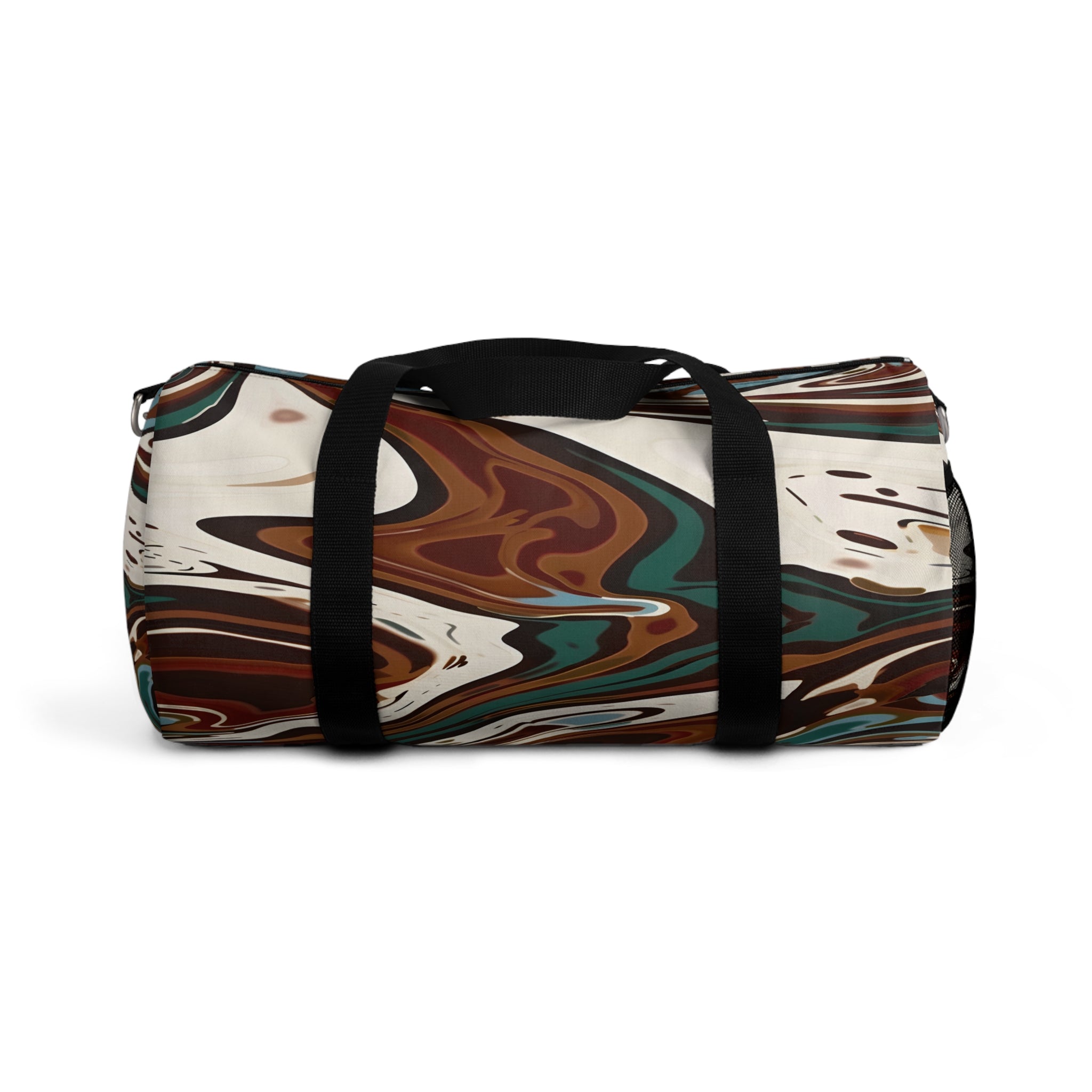 Burnt Sienna Cream Waves Duffel Bag - Duffel Pro