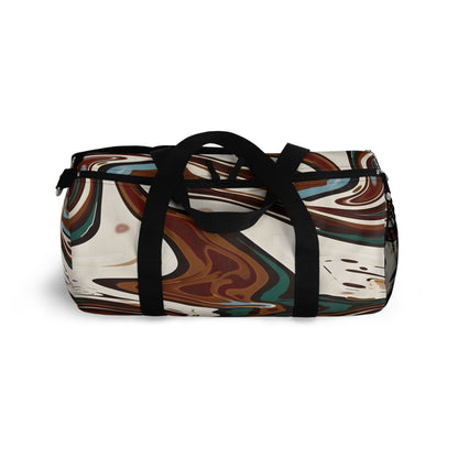 Burnt Sienna Cream Waves Duffel Bag - Duffel Pro