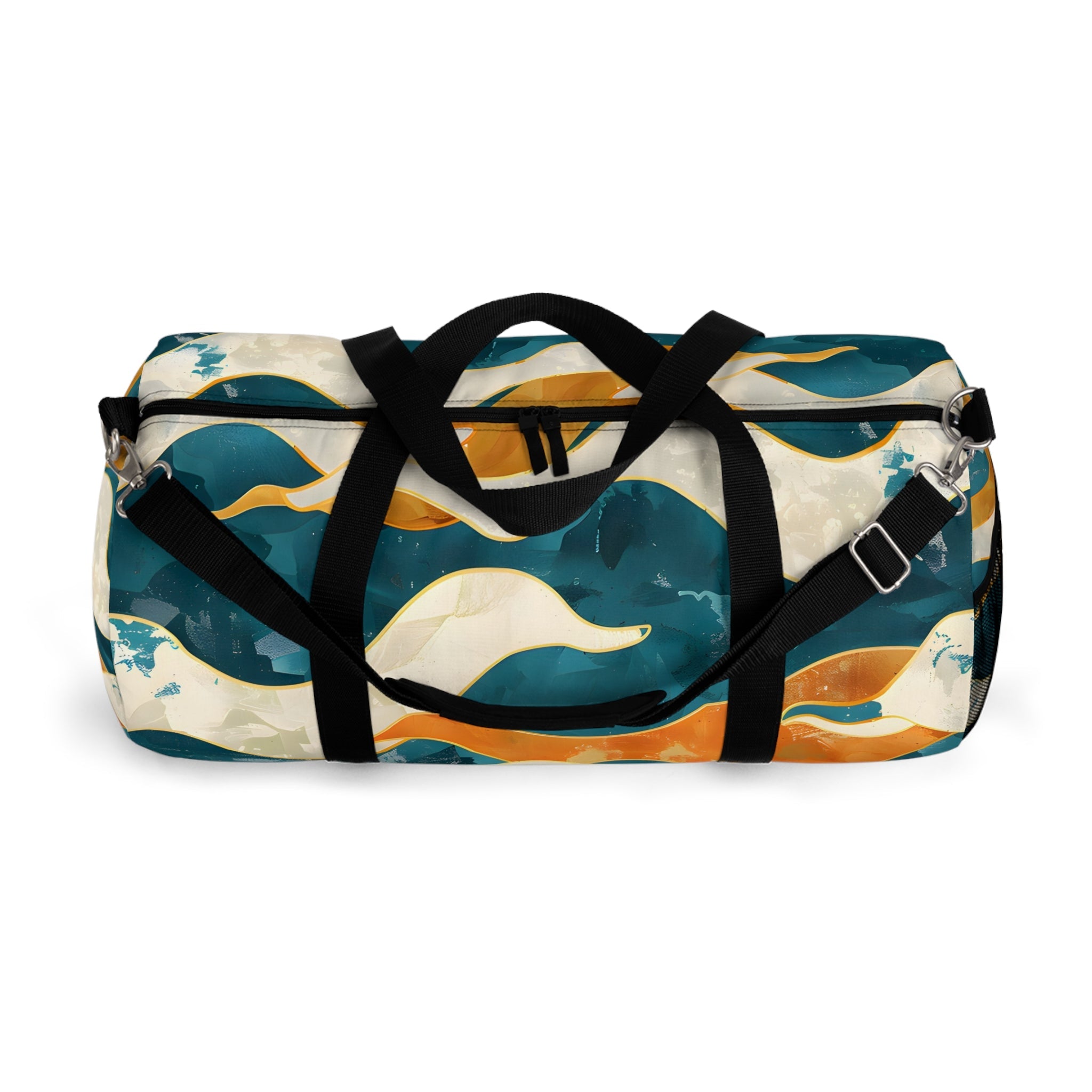 Coral Teal Waves Duffel Bag - Duffel Pro