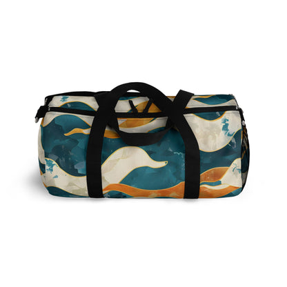 Coral Teal Waves Duffel Bag - Duffel Pro