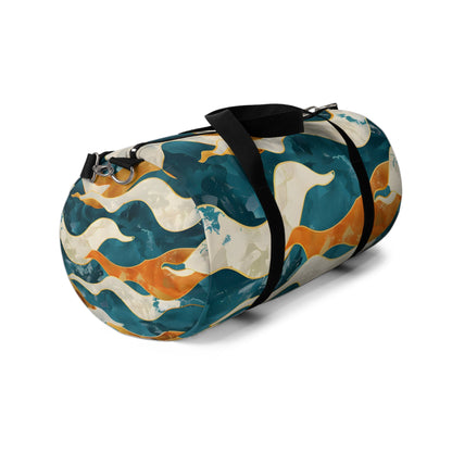 Coral Teal Waves Duffel Bag - Duffel Pro