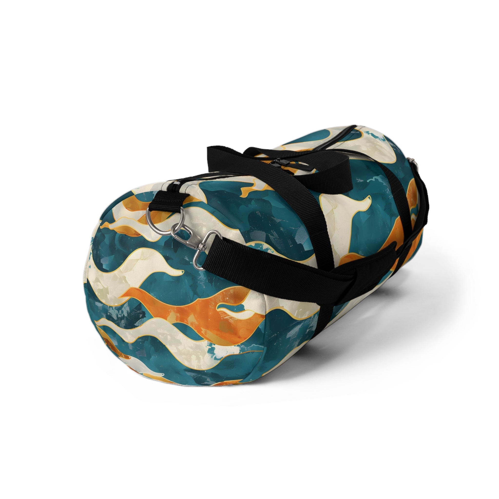 Coral Teal Waves Duffel Bag - Duffel Pro