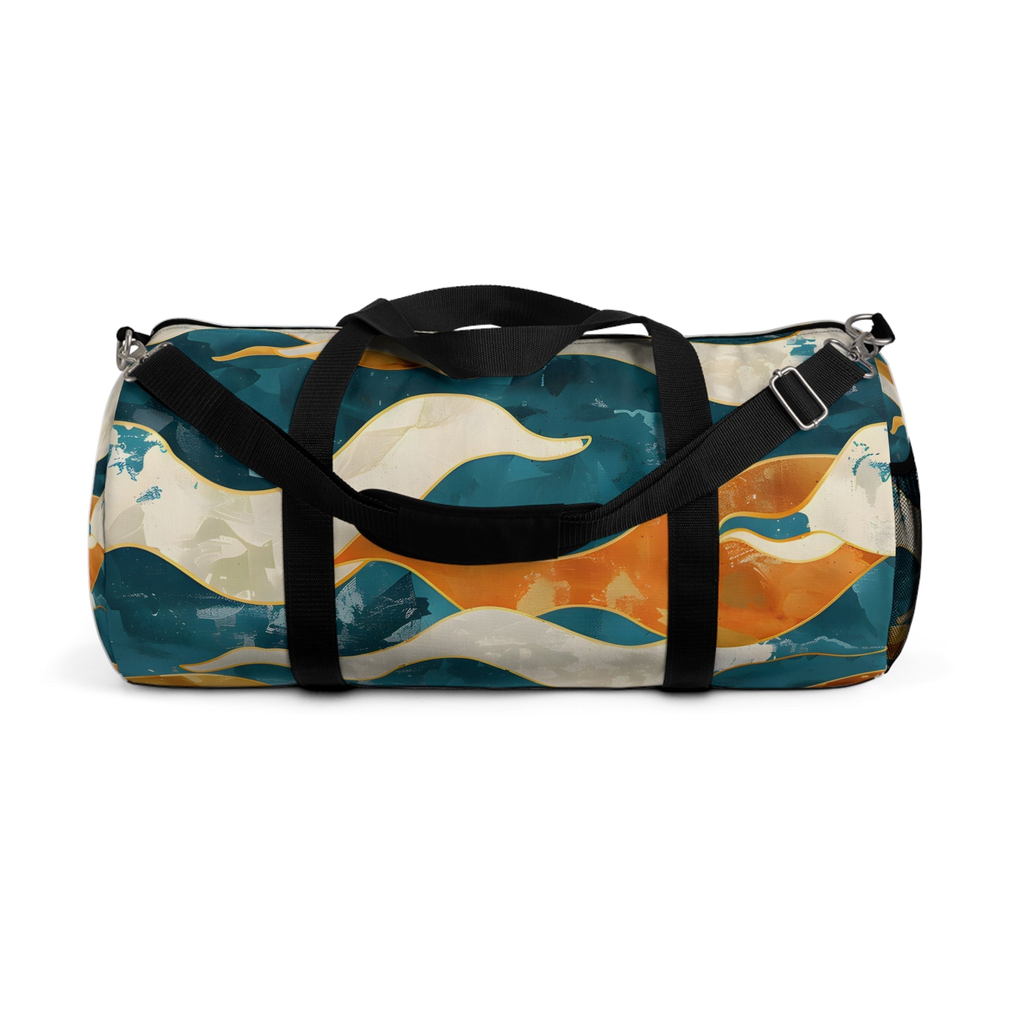 Coral Teal Waves Duffel Bag - Duffel Pro