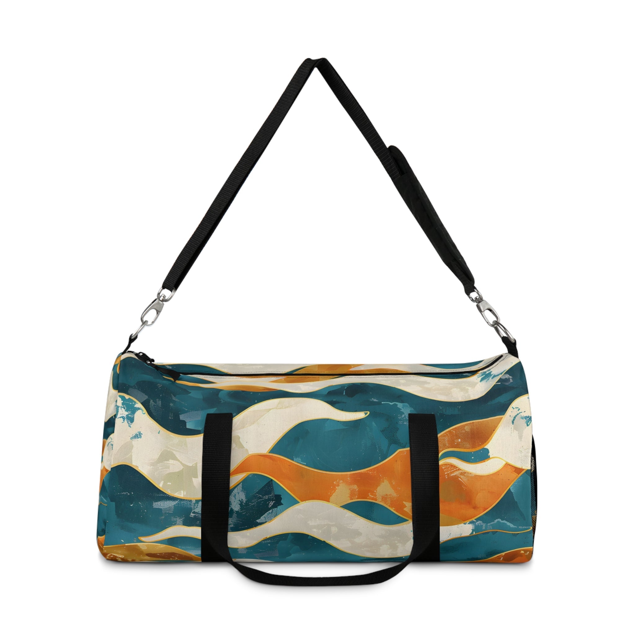 Coral Teal Waves Duffel Bag - Duffel Pro