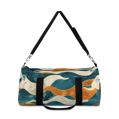 Coral Teal Waves Duffel Bag - Duffel Pro