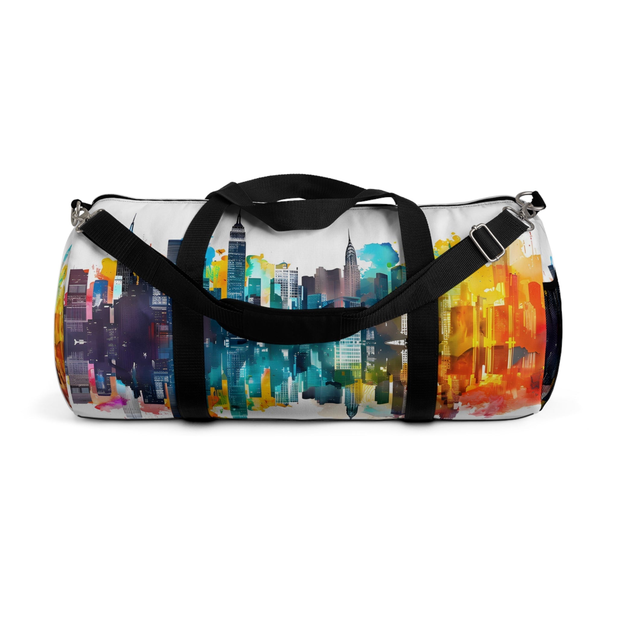 Vibrant Cityscape Duffel Bag - Duffel Pro