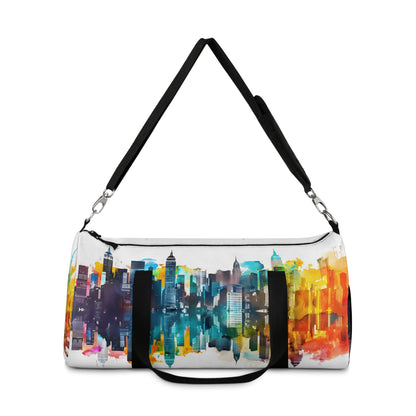 Vibrant Cityscape Duffel Bag - Duffel Pro