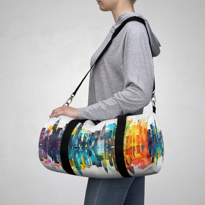 Vibrant Cityscape Duffel Bag - Duffel Pro