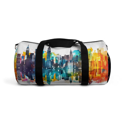 Vibrant Cityscape Duffel Bag - Duffel Pro