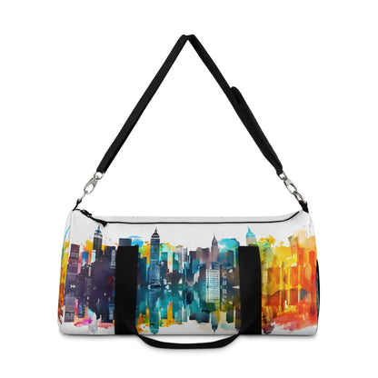 Vibrant Cityscape Duffel Bag - Duffel Pro