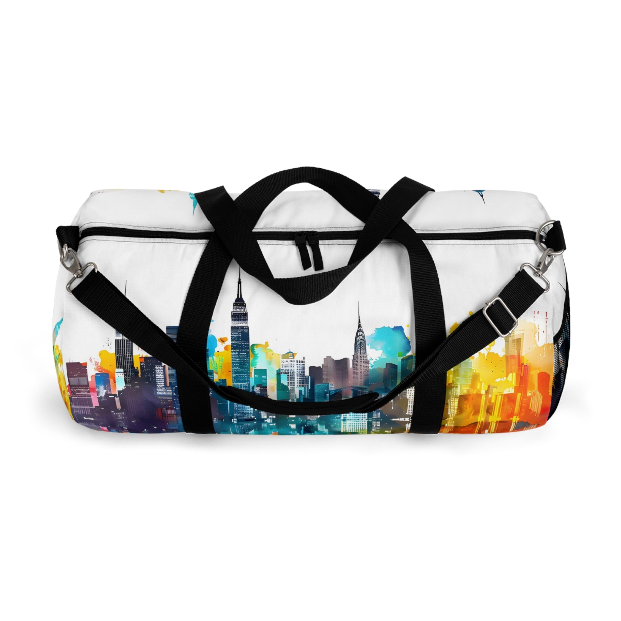 Vibrant Cityscape Duffel Bag - Duffel Pro